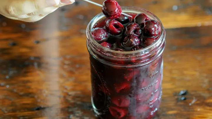 Brandied Cherries in a Jar