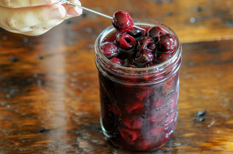 Brandied Cherries in a Jar