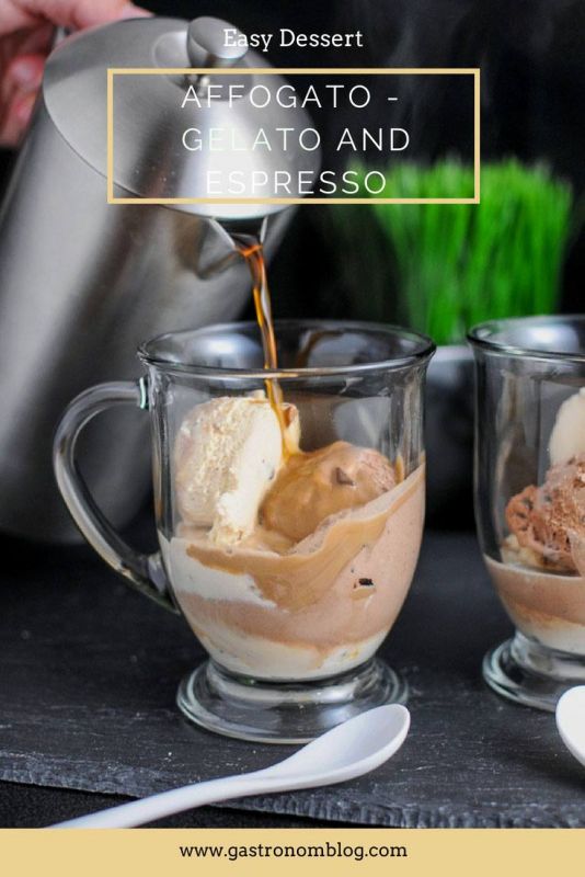 Affogato - a gelato and espresso dessert