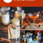 Autumn cocktails in a collage