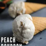 Ice cream in cones on slate board