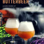 Bourbon Butterbeer Cocktail - bourbon whiskey, butter extract, ginger beer, dry ice