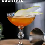 Orange Cocktail with pear slices