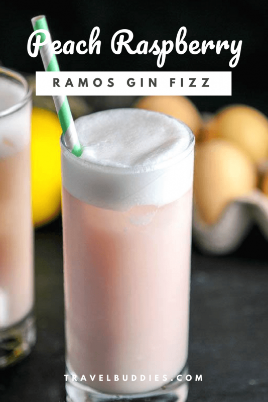Raspberry Peach Ramos Gin Fizz Cocktail Gastronom Cocktails
