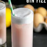 Pink cocktail with foam in highball