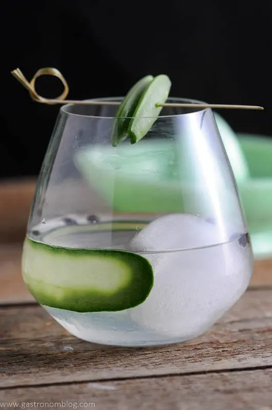 Snap Pea Gin and Tonic Cocktail