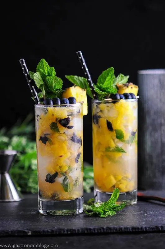 Blueberry-Pineapple-Mojito - A-Rum-Cocktail