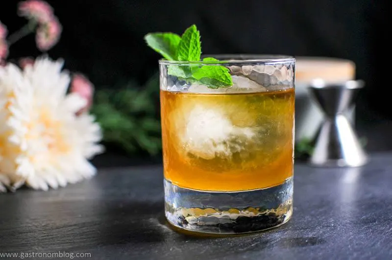 Apricot Honey Bourbon Sour Cocktail