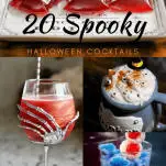 Spooky Halloween Cocktails in a collage