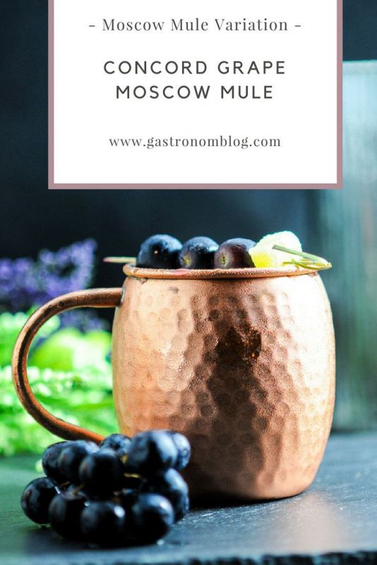 Concord Grape version of the classic Moscow Mule. Ginger beer, vodka, lime juice and Concord Grape simple syrup.