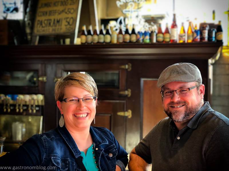 Jay and Leah at the Bar at Anchor Distilling