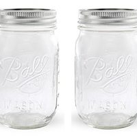 Ball Pint Mason Jar, Regular Mouth, 16 oz (2 Count)