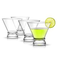 JoyJolt Afina 4-Piece Cocktail Glasses Set, 8-Ounce Martini Glasses