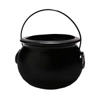 7 1/4" Black Plastic Cauldron