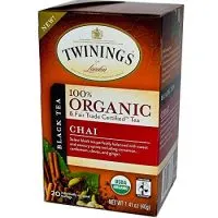 Twinings of London Organic and Fair Trade Certified Chai Tea Bags, 20 Count