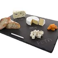 4 Sizes to Choose: Stone Age Slate cheese board (12"x16" Tray) with Soap Stone Chalk