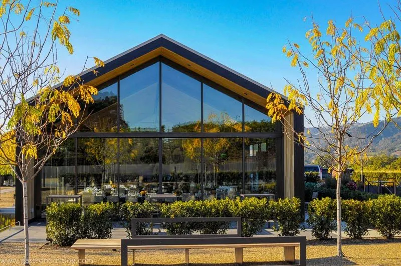The tasting room at Silver Oak Alexander Valley surrounded the beautiful scenery of Sonoma County.