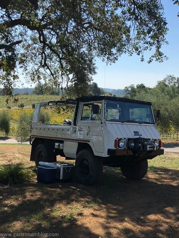 The Pinzgauer that takes you up to the vinyeard. 
