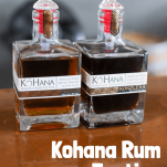 Kohana square rum bottles