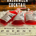 Red cocktails in blood bags
