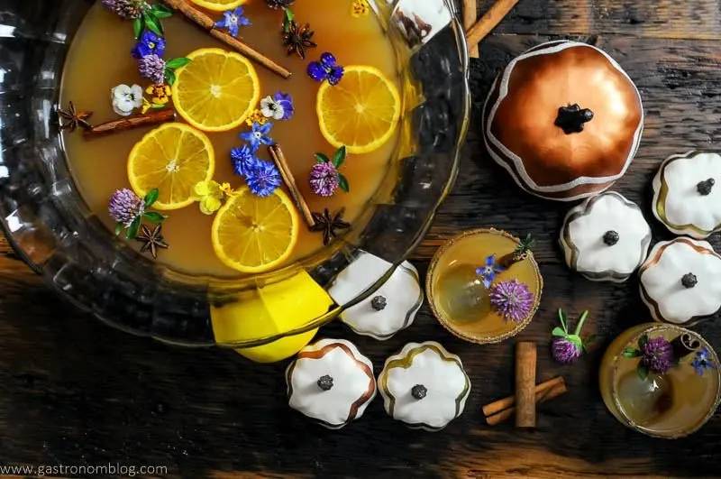 Top shot of Thanksgiving punch