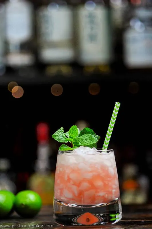 Pink mocktail with mint