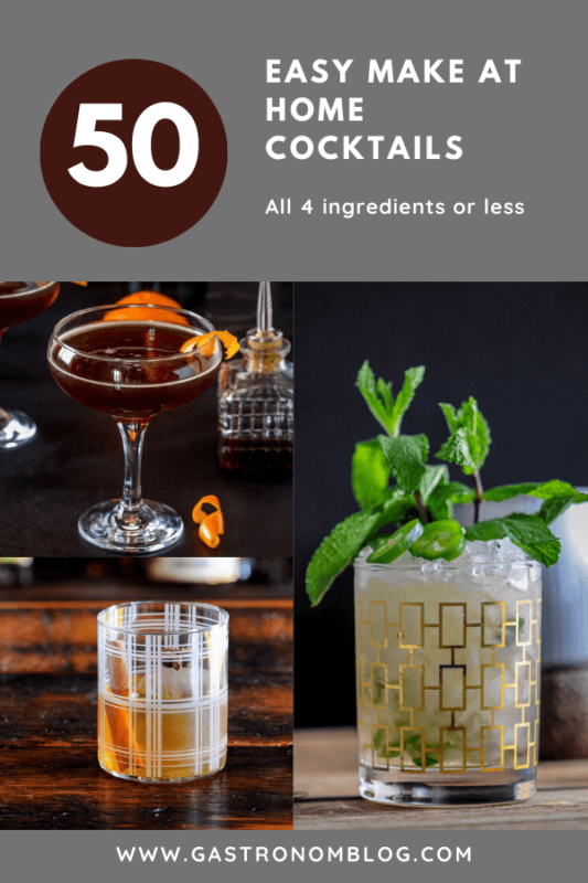 3 cocktails in a grid pattern