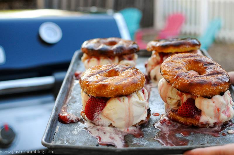  Ice Cream sandwiches on cookie sheet