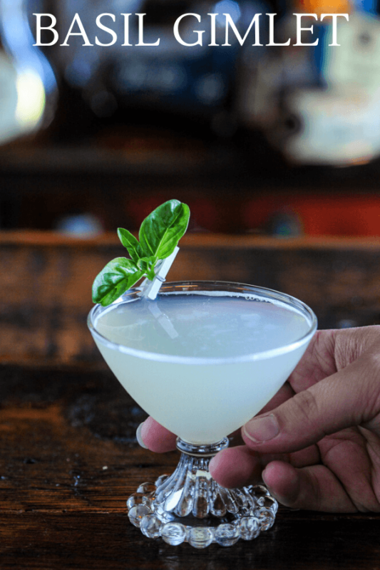 Basil Gimlet Recipe with Basil Simple Syrup Gastronom Cocktails