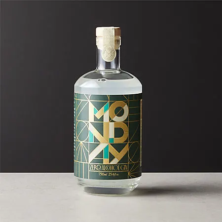 Bottle with art deco printing