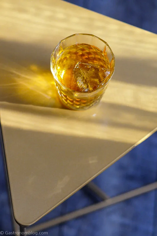 Top shot of Irish whisky cocktail