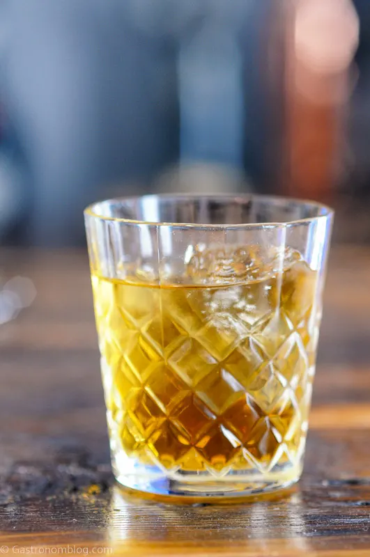 Cocktail in glass with ice