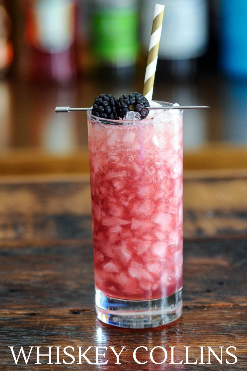 Blackberry Whiskey Collins John Collins Gastronom Cocktails