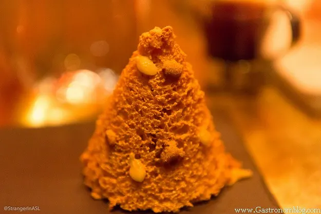 lemon cake in a cone shape at e by Jose Andres
