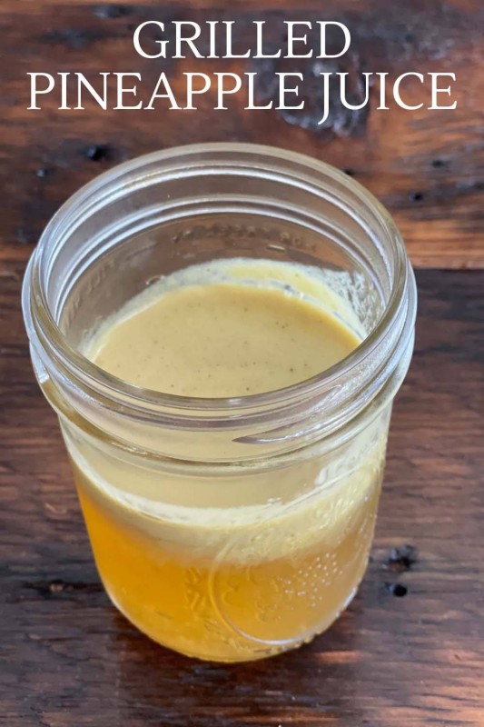 Grilled Pineapple Juice in a glass jar