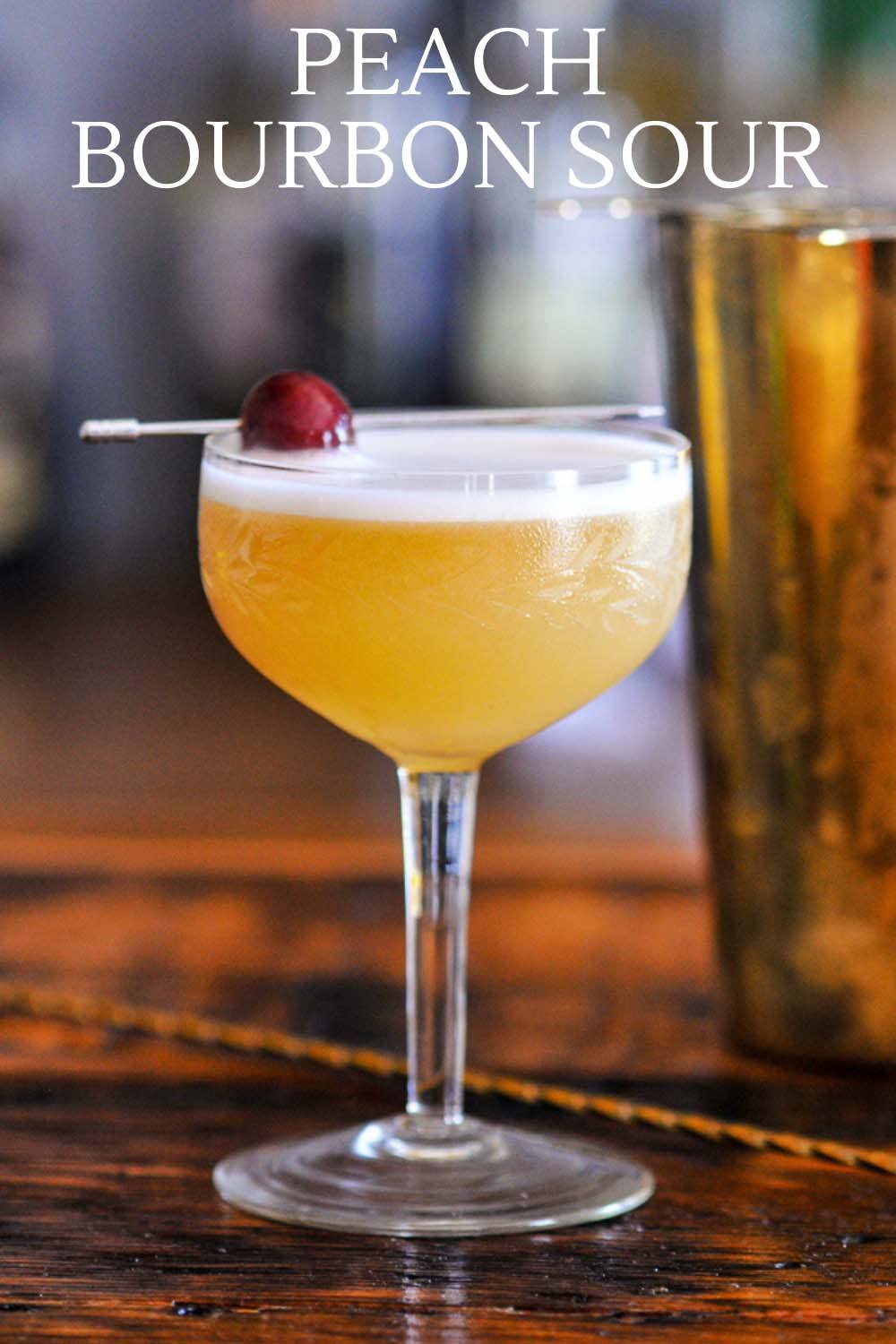 Bourbon Peach Sour Cocktail Gastronom Cocktails