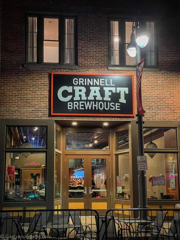 outside of Grinnell Craft Brewhouse in Grinnell, Iowa