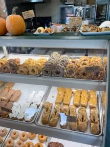 picture of case full of donuts and pastries in Grinnell, Iowa