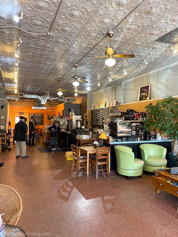 Inside shot of Saints Rest Coffeehouse in Grinnell, Iowa