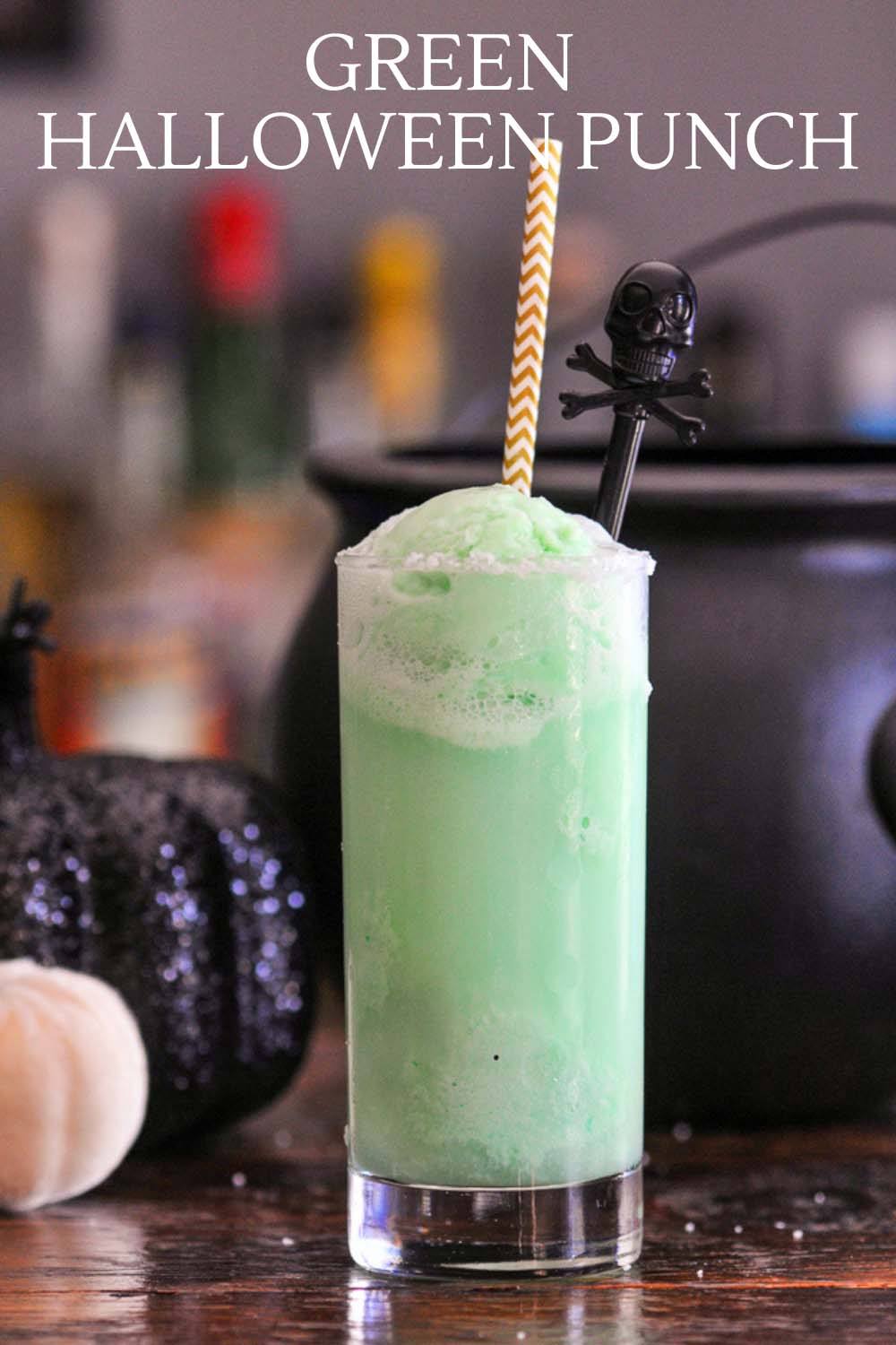 Green Halloween Punch Lime Sherbet Float Gastronom Cocktails