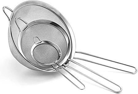 Cuisinart CTG-00-3MS Set of 3 Fine Mesh Stainless Steel Strainers
