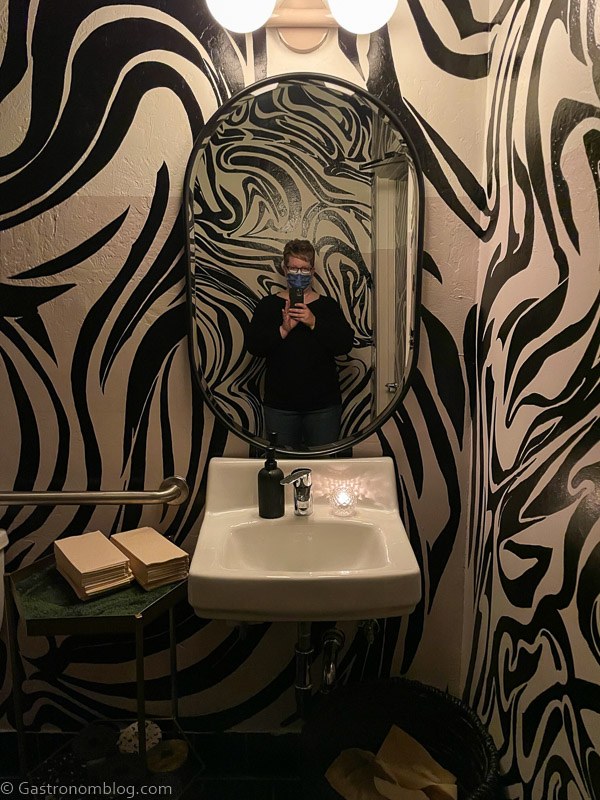 Zebra painted bathroom at Hilda and Jesse San Francisco