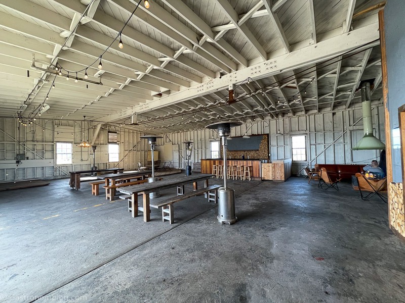 inside of Humboldt Bay Social Club Hangar