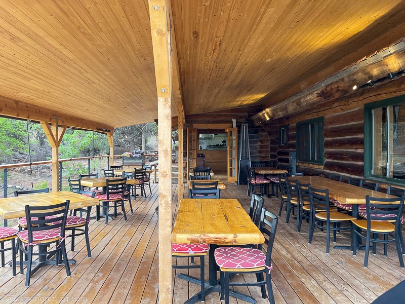Boulder Mountain Guest Ranch and Sweetwater Kitchen deck and eating area