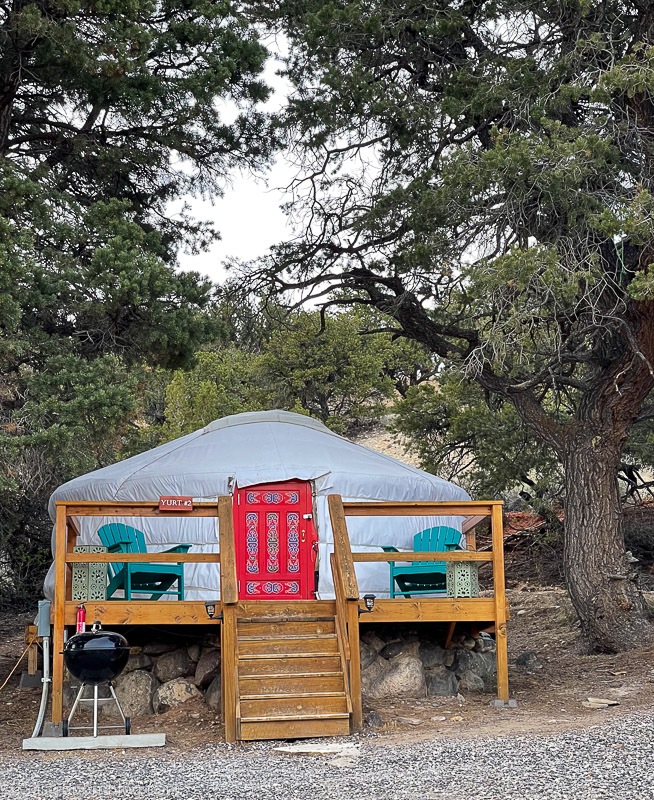 Boulder Mountain Guest Ranch and Sweetwater Kitchen yurt with deck