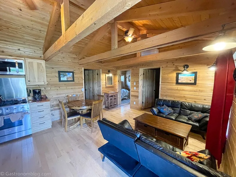 Boulder Mountain Guest Ranch and Sweetwater Kitchen cabin inside, living room