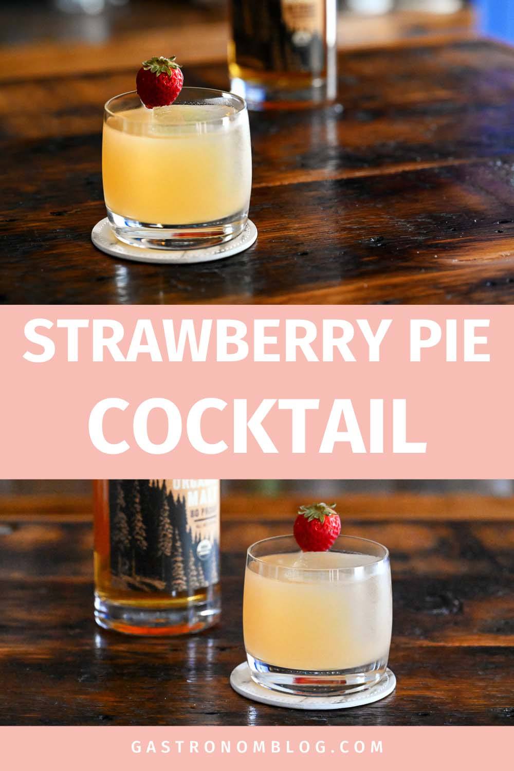 Strawberry Pie Strawberry Syrup Cocktail Gastronom Cocktails