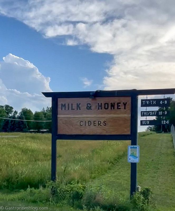 Sign at Milk and Honey Ciders