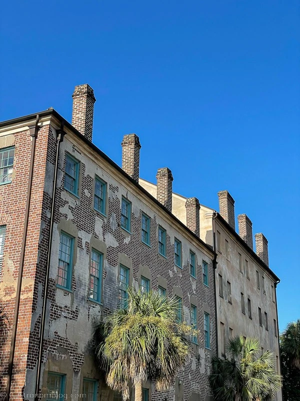 brick building with mutliple chimneys in Charleston, South Carolina