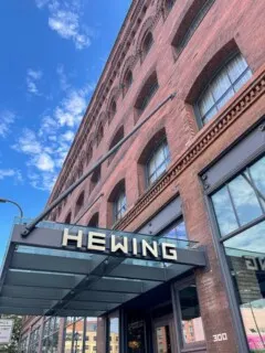 outside of Hewing Hotel in Minneapolis Minnesota